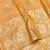 Orange zari woven banarasi silk blend saree with blouse piece