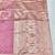 Pink zari woven banarasi silk blend saree with blouse piece