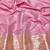 Pink zari woven banarasi silk blend saree with blouse piece