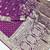 Purple zari woven banarasi silk blend saree with blouse piece