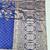 Navy blue zari woven banarasi silk blend saree with blouse piece