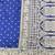 Navy blue zari woven banarasi silk blend saree with blouse piece