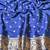 Navy blue zari woven banarasi silk blend saree with blouse piece