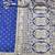 Navy blue zari woven banarasi silk blend saree with blouse piece