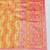 Orange zari woven leheria silk blend saree with blouse piece
