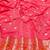 Orange zari woven leheria silk blend saree with blouse piece