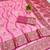 Pink zari woven leheria silk blend saree with blouse piece