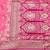 Pink zari woven banarasi silk blend saree with blouse piece