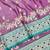 Purple zari woven banarasi silk blend saree with blouse piece