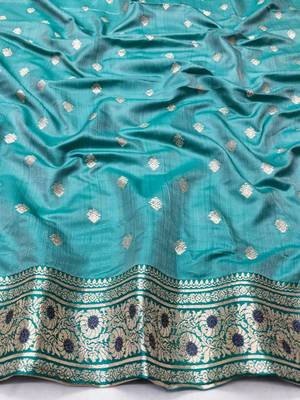 Purple zari woven silk blend saree with blouse piece 4