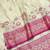Cream zari woven banarasi silk blend saree with blouse piece