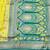 Lime zari woven banarasi silk blend saree with blouse piece