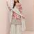 White real chinon sharara salwar suit collection