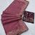 Plum georgette embroidered saree with thread work