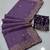Lavender georgette embroidered saree with thread work