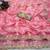 Baby pink silk blend printed saree with floral print