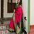 pink art silk saree with zari work