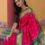 pink art silk saree with zari work