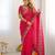pink silk blend embroidered saree with sequins work