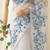 white silk blend saree with floral print