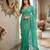 sky blue silk blend embroidered saree with sequins work
