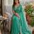sky blue silk blend embroidered saree with sequins work