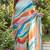Multicolor georgette printed saree with floral print