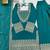 teal embroidered kurta with patiala pant & dupatta