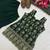 Green embroidered georgette sharara suit set with dupatta