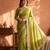 green fancy lace border with jaquard butti silk saree