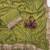 green fancy lace border with jaquard butti silk saree