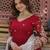 Maroon georgette readymade anarkali suit with embroidery & zari work