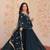 Navy georgette readymade anarkali suit with embroidery & zari work