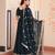 Navy georgette readymade anarkali suit with embroidery & zari work