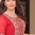 Red georgette readymade anarkali suit with embroidery & zari work