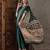 Green color ready to wear semi modal saree with unstitched designer blouse