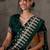 Green color ready to wear semi modal saree with unstitched designer blouse