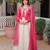 Pink silk readymade anarkali suit with embroidery & sequence work