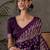 Purple color ready to wear semi modal saree with unstitched designer blouse