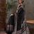 Black color ready to wear semi modal saree with unstitched designer blouse