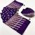 Purple color ready to wear semi modal saree with unstitched designer blouse