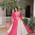 Pink silk readymade anarkali suit with embroidery & sequence work
