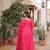 Pink silk readymade anarkali suit with embroidery & zari work