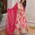 Pink silk readymade anarkali suit with embroidery & sequence work