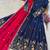 Navy silk readymade anarkali suit with thread embroidery & sequence work