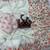 white-orange floral print with beads and katdana hand silk saree
