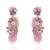 Mauve stone jhumka long earrings