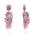 Mauve stone jhumka long earrings