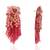 Cherry red pink long earrings with crystal hangings