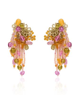 Multicolor stones small hanging earrings 3